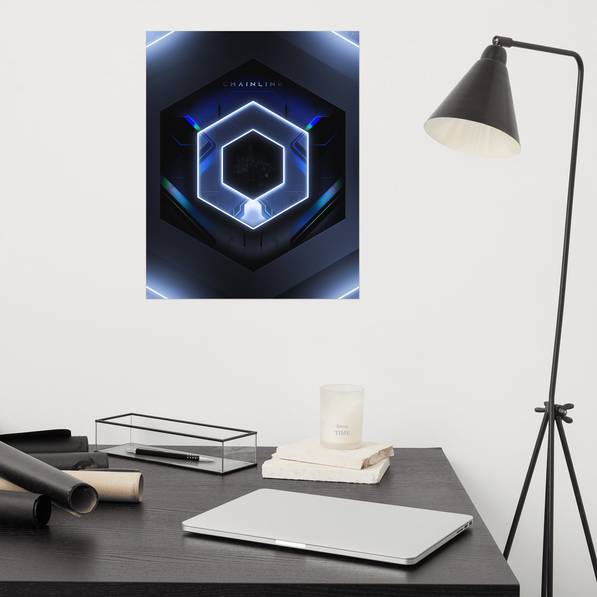 Crypto Poster Chainlink LINK Themed – Crypto Posters